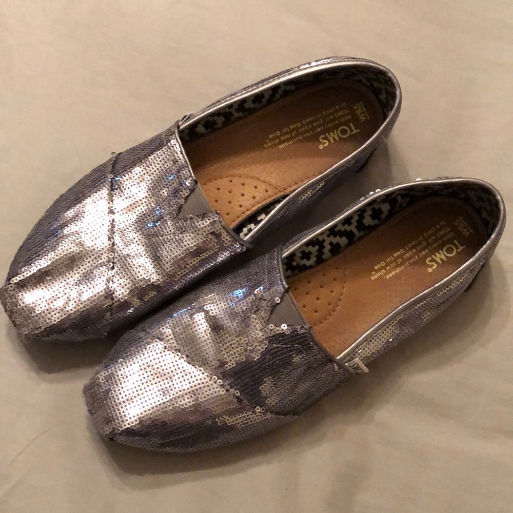 Toms w/ Silver sequins